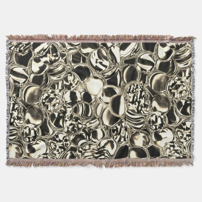 Blommor av guld eller glasbubblor? filt (Framsidan)