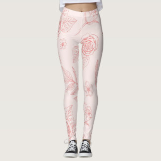Blommor av hand plockade leggings
