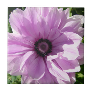 Blommor av keramiskt blommigt av Shabby Lila Vår Kakelplatta