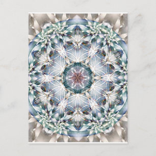 Blommor av Life Mandala 1-kort Vykort