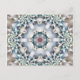 Blommor av Life Mandala 1-kort Vykort