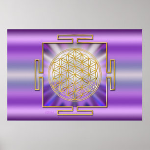 Blommor av Life Yantra Poster