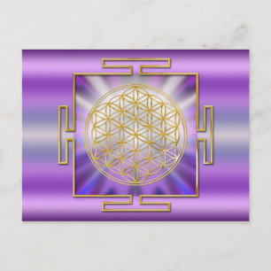 Blommor av Life Yantra Vykort