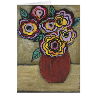 BLOMMOR AV MÅNGA FÄRGER HÄLSNINGSKORT