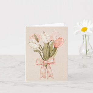 Blommor av pastelltulpaner kort