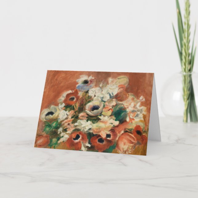 Blommor av Renoir Impressionistisk konstmålning Kort (Framsida)