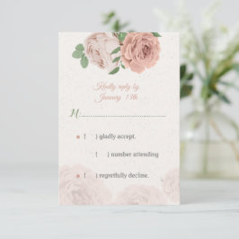 blommor av rosa, grönaktiga botaniska OSA kort