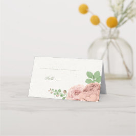 blommor av rosa, grönaktiga botaniska placeringskort