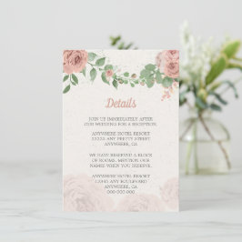 blommor av rosa, grönaktiga botaniska tilläggskort