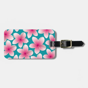 Blommor av släktet Frangipani/Plumeria Bagagebricka