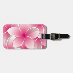 Blommor av släktet Frangipani/Plumeria Bagagebricka
