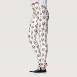 Blommor av släktet Groom Rosa ros Bröllop Leggings