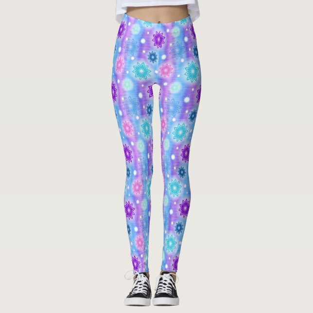 Blommor av snö leggings (Framsida)