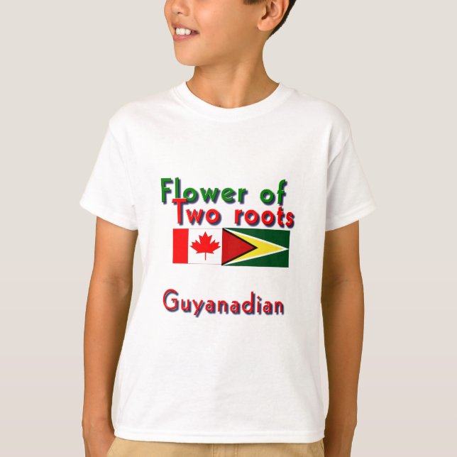 Blommor av två rötter, guyanskannad t shirt (Framsida)