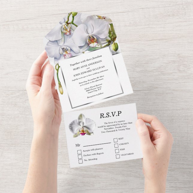 Blommor av vit orkidé chic bröllop luxurie (Avrivbar del)