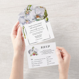 Blommor av vit orkidé chic bröllop luxurie