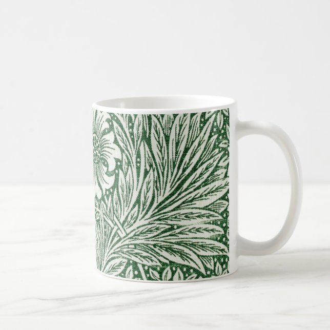 Blommor av william morris marigold grönt blommigt kaffemugg (Höger)
