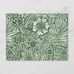 Blommor av william morris marigold grönt blommigt vykort