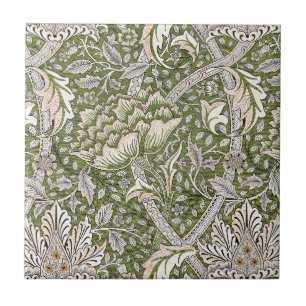 Blommor av william morris windrush blommigt Classi Kakelplatta