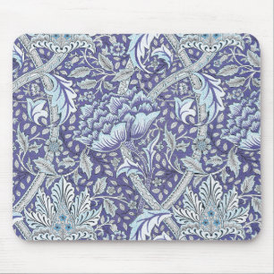 Blommor av william morris windrush blue blommigt musmatta
