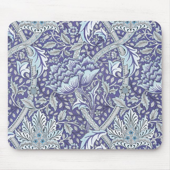 Blommor av william morris windrush blue blommigt musmatta (Framsidan)