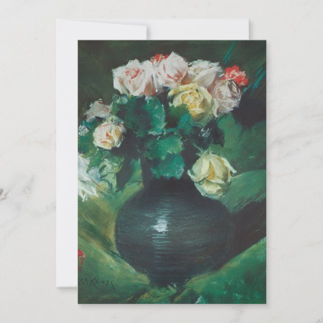 Blommor (även kallad Rosor) av William Merritt Cha (Framsida)