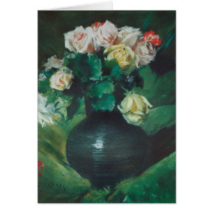 Blommor (även kallad Rosor) av William Merritt Cha Hälsningskort