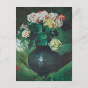 Blommor (även kallad Rosor) av William Merritt Cha Vykort