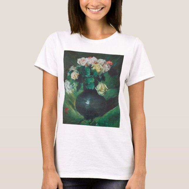 Blommor (även känt som Ro) av William Merritt Chas T Shirt (Framsida)