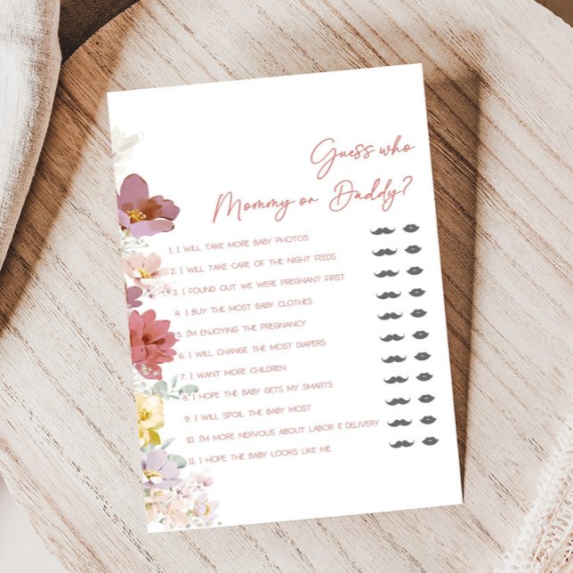 Blommor Baby Bloom Baby Shower Gissa Vem Spel (Baby In Bloom 
Baby Shower Game)