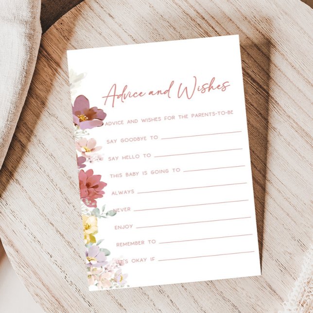 Blommor Baby Bloom Doppfest Tips och Önskningar Le (Baby In Bloom Baby Shower Game)