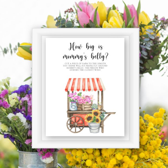 Blommor baby - hur stor är mammans mage lek poster (Skapare uppladdad)