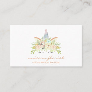 Blommor Baby Shower Boutique Enhörning Visitkort