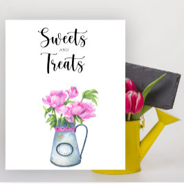 Blommor baby shower Godis och gods Poster