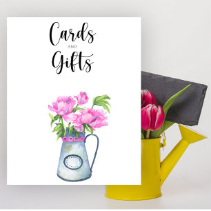 Blommor baby shower-kort och presenter poster