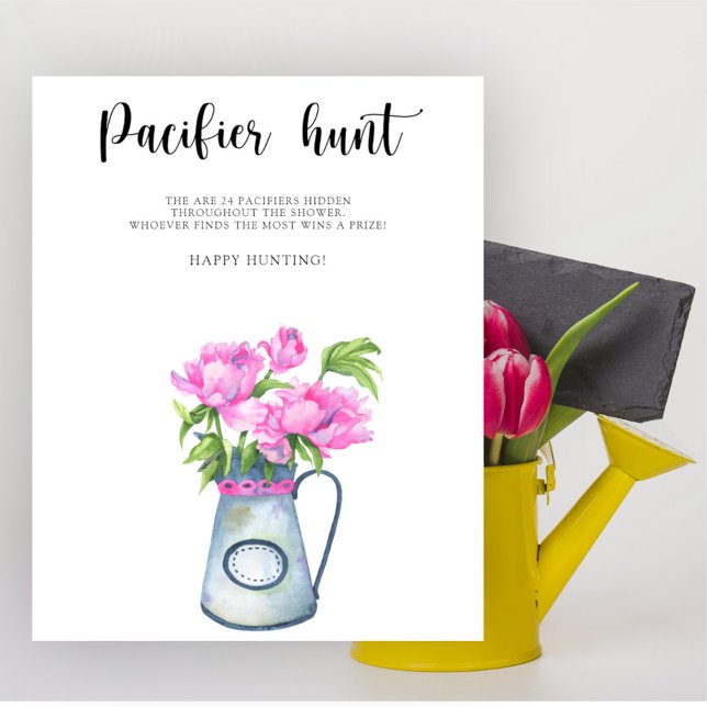 Blommor, babydusch, jakt på Nappar Poster (Skapare uppladdad)