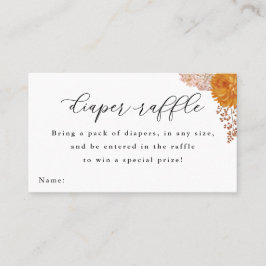 Blommor Babykläder Diaper Raffle Biljett