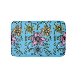 blommor badrumsmatta