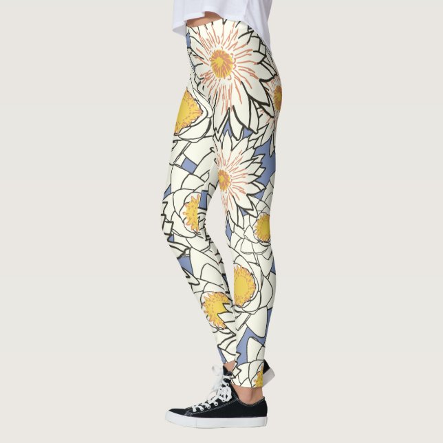 Blommor, baljväxter, zazzle för kvinnor leggings (Vänster)