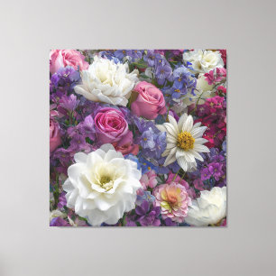 Blommor banquet canvastryck