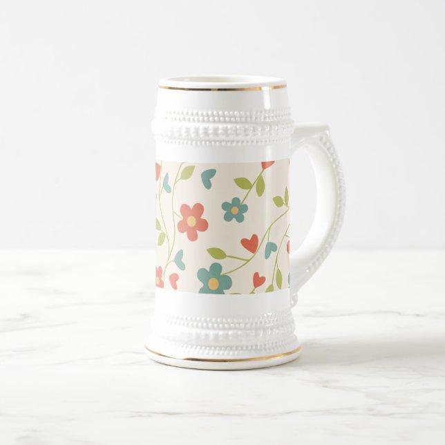 Blommor Beer Stein Sejdel (Framsida höger)