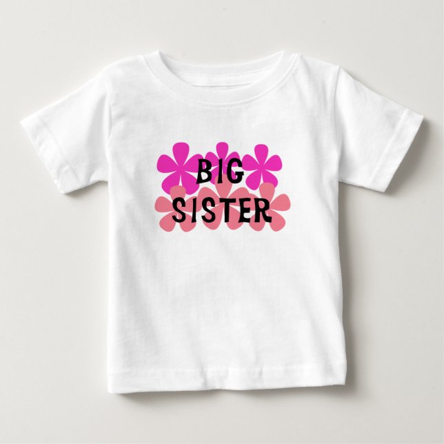 Blommor Big Sister Tee Shirt (Framsida)