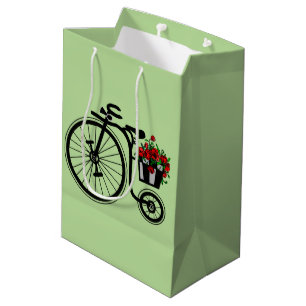 Blommor Bike Gift Bag - Ditt Färg - Text