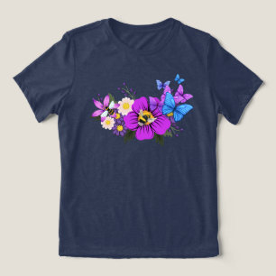 Blommor Bin Och Fjärilar T Shirt
