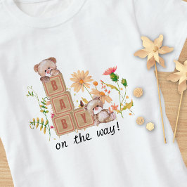 Blommor, Björnar och Babyblock Mamman-to-Be T Shirt