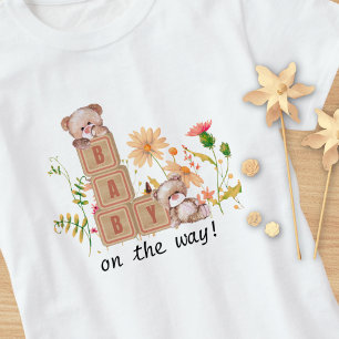 Blommor, Björnar och Babyblock Mamman-to-Be T Shirt