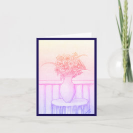 Blommor - blå inbjudan