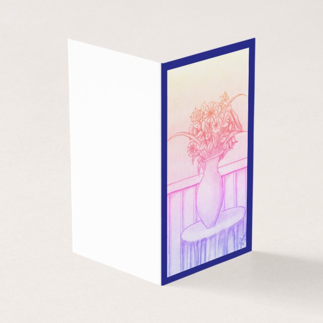 Blommor - blå kort (Utsida)