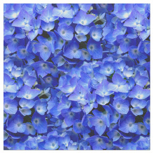 Blommor blå vattenkraftverk mönster tyg