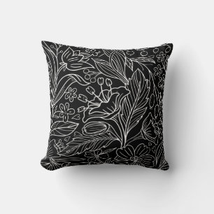 Blommor & blad Illustration Kudde